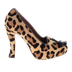 L’Autre Chose- Leopard Print Calf Hair Leather Heels- Sz. 40